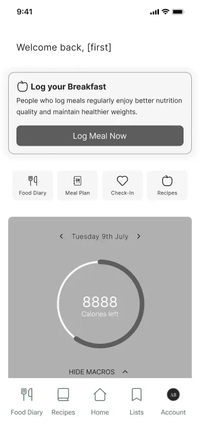 Home — nutrition only